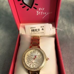 Betsy Johnson gold watch